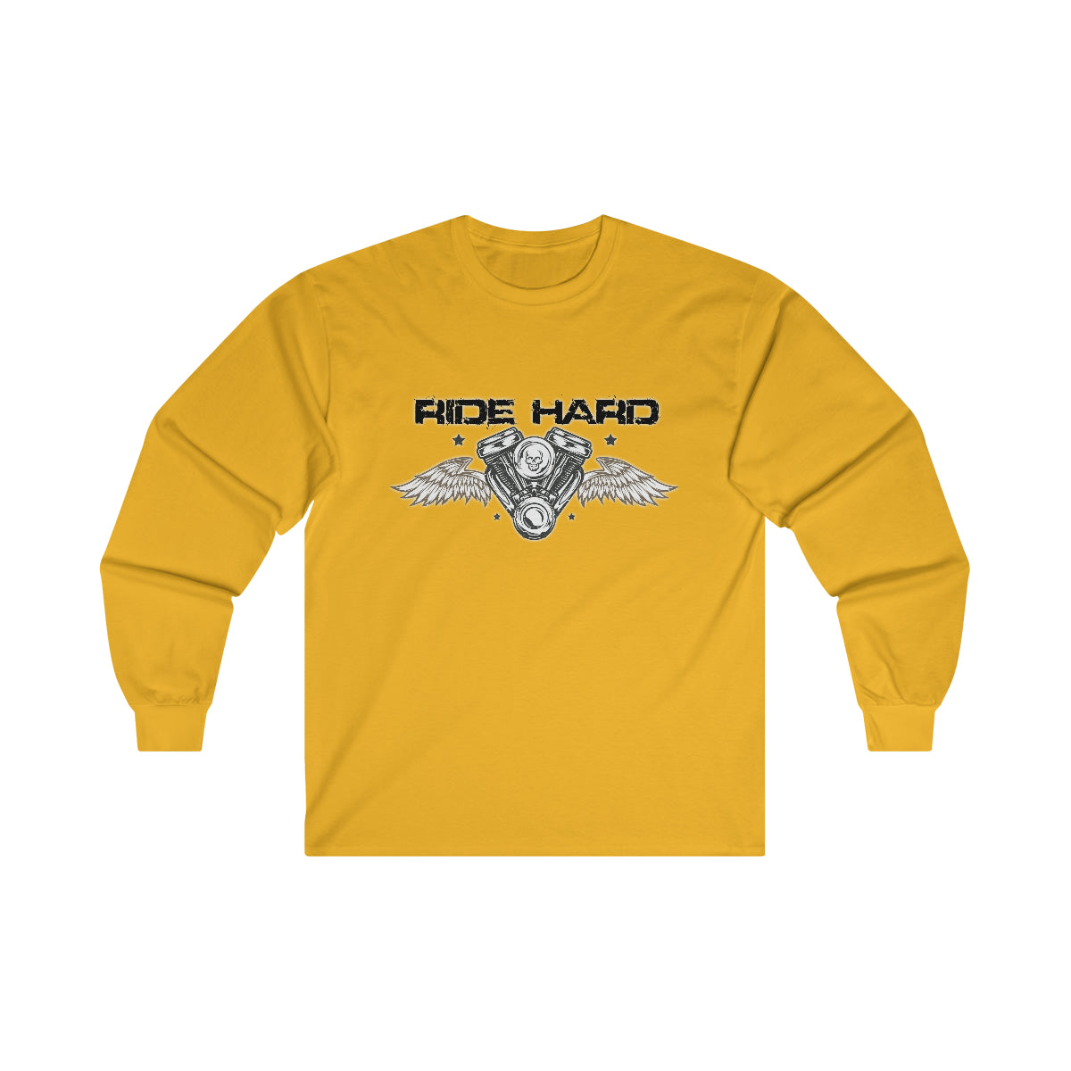 Ride Hard ( Black Letters ) Long Sleeve Tee