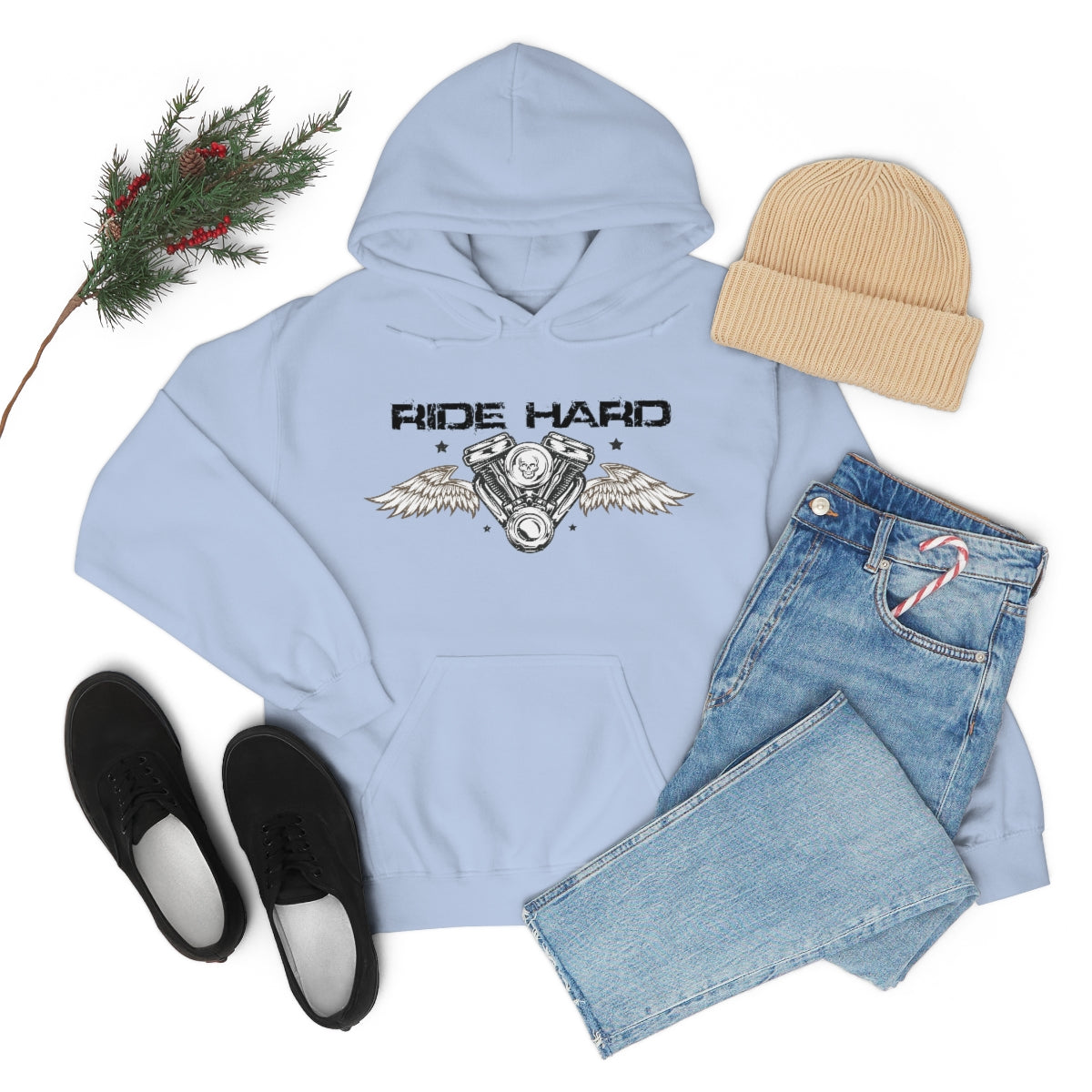 Ride Hard (Black Letter) Unisex Heavy Blend™ Hooded Sweatshirt