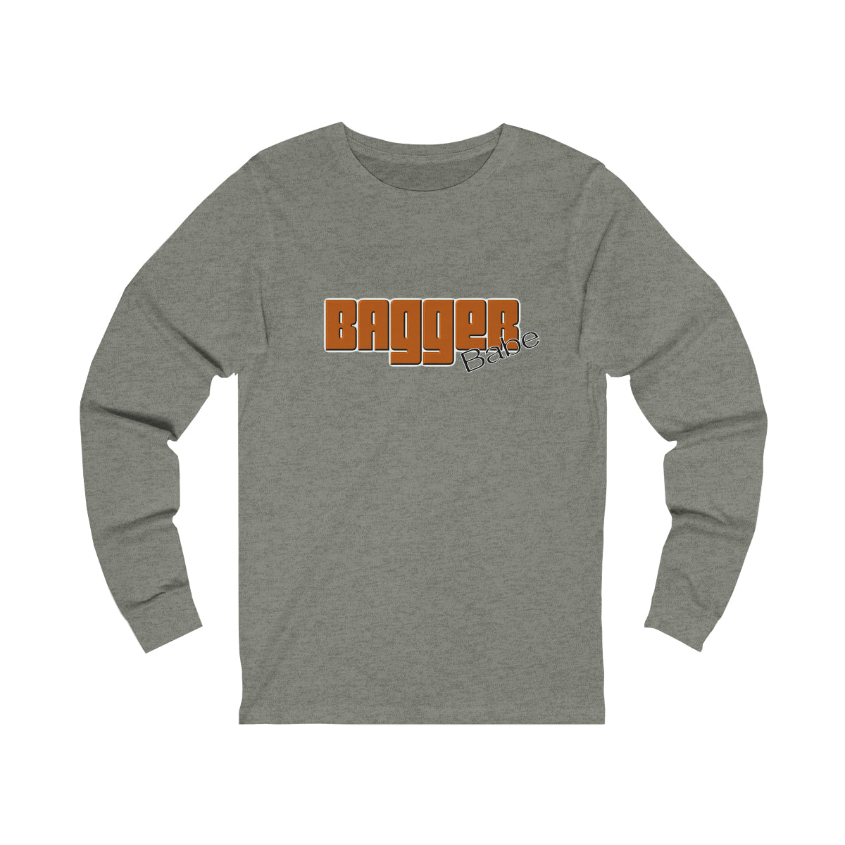 Bagger Babe (Orange Letters) Unisex Jersey Long Sleeve Tee