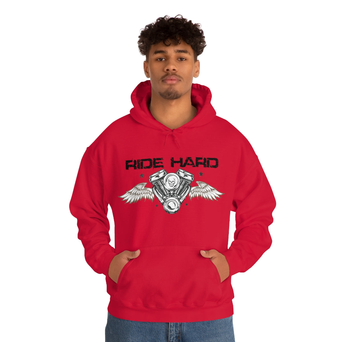 Ride Hard (Black Letter) Unisex Heavy Blend™ Hooded Sweatshirt