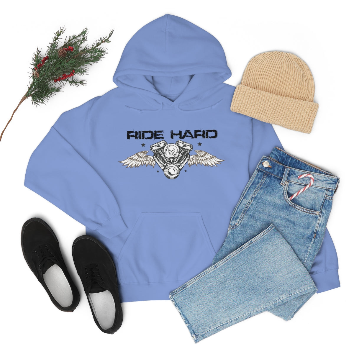 Ride Hard (Black Letter) Unisex Heavy Blend™ Hooded Sweatshirt