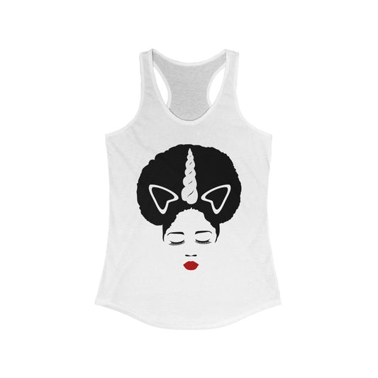 Afro Unicorn Women's Ideal Racerback Tank