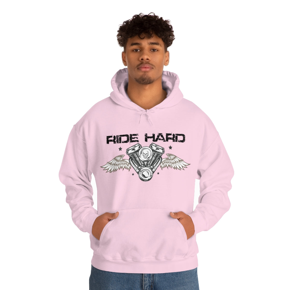 Ride Hard (Black Letter) Unisex Heavy Blend™ Hooded Sweatshirt