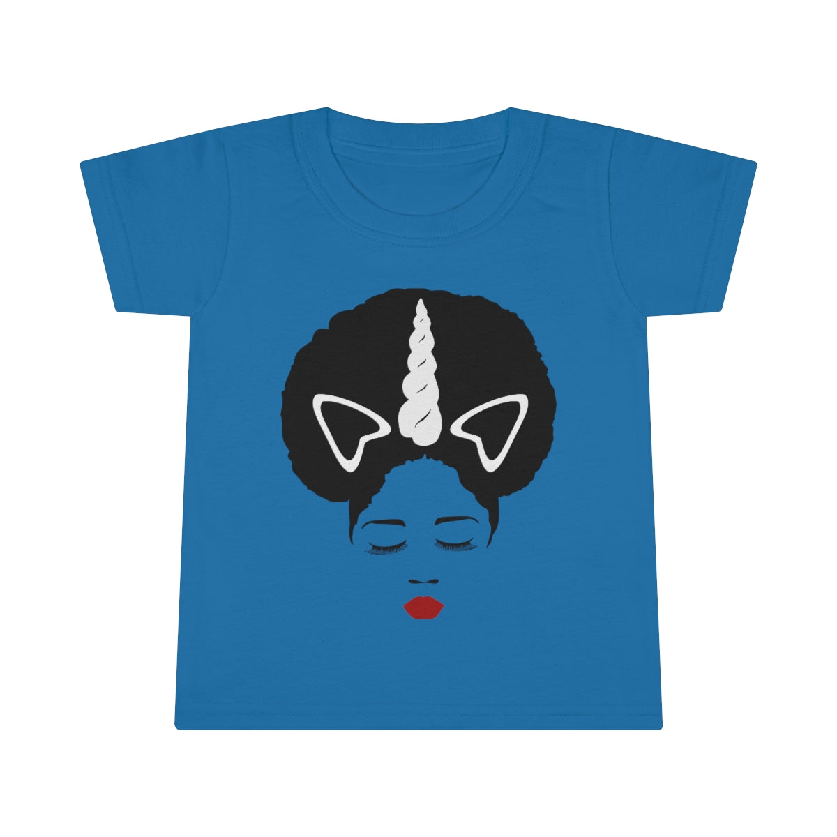 Girls Afro Unicorn Toddler T-shirt