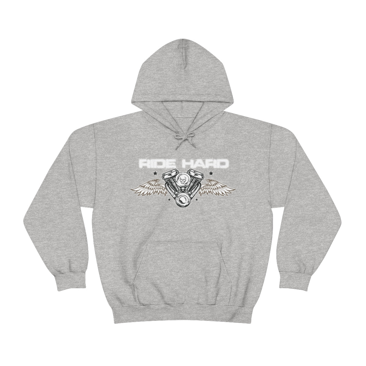 Ride Hard (White Letter) Unisex Heavy Blend™ Hooded Sweatshirt