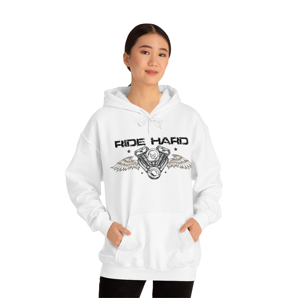 Ride Hard (Black Letter) Unisex Heavy Blend™ Hooded Sweatshirt