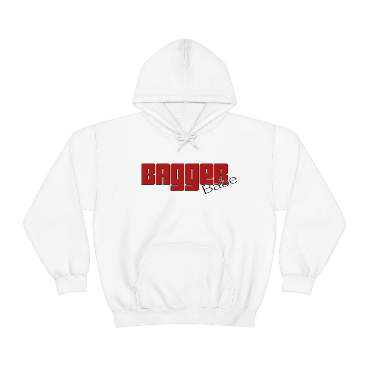 Bagger Babe (Red Letters) Unisex Heavy Blend™ Hooded Sweatshirt