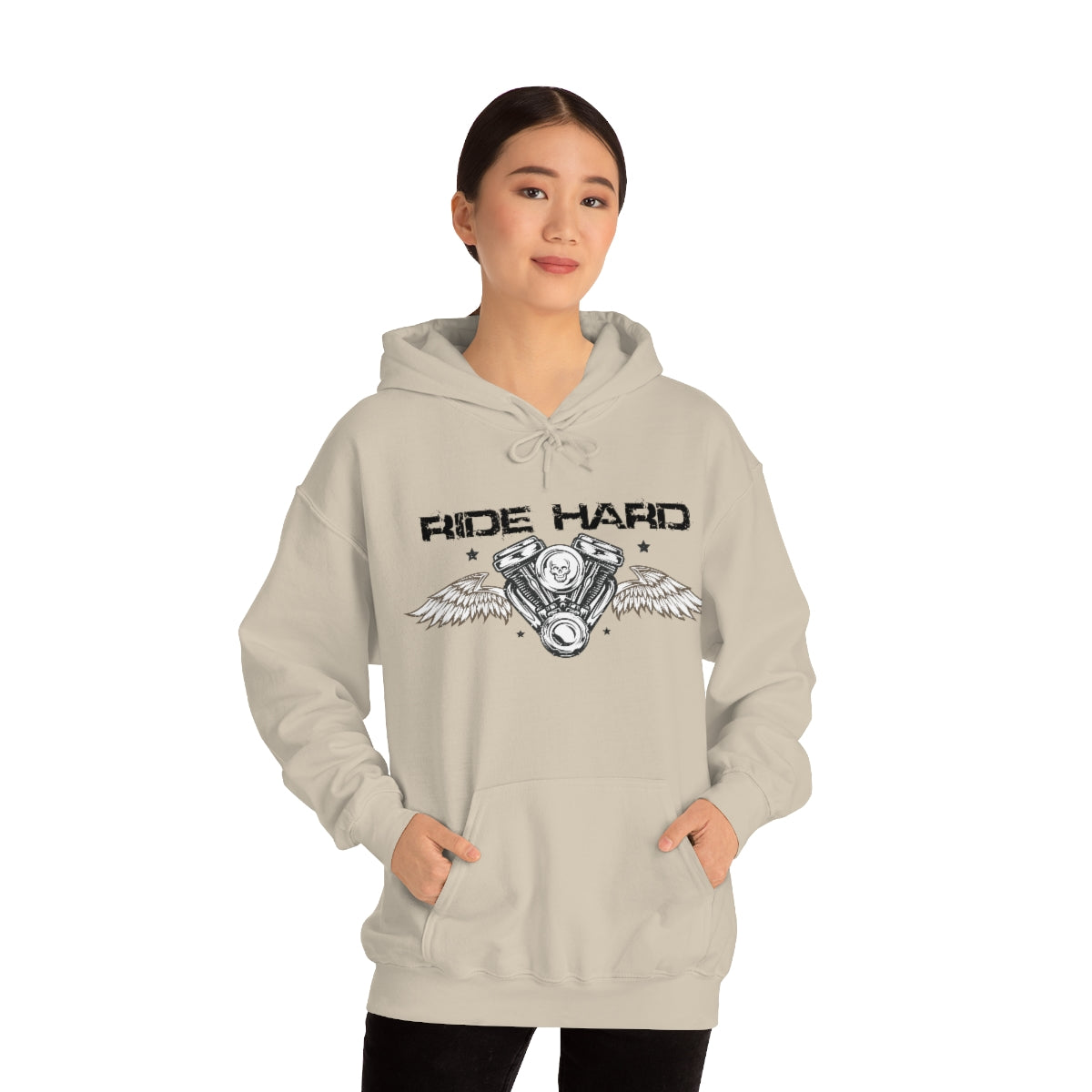 Ride Hard (Black Letter) Unisex Heavy Blend™ Hooded Sweatshirt
