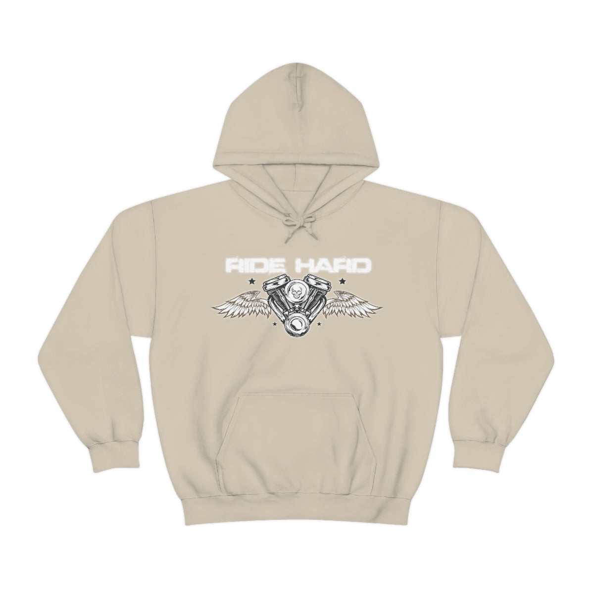 Ride Hard (White Letter) Unisex Heavy Blend™ Hooded Sweatshirt