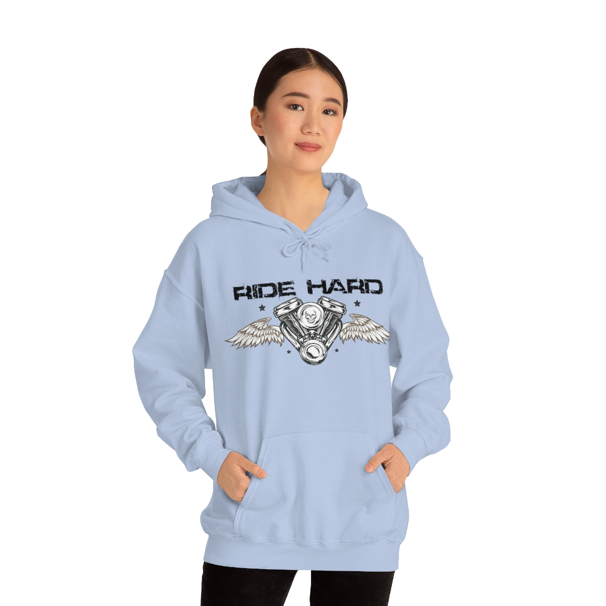 Ride Hard (Black Letter) Unisex Heavy Blend™ Hooded Sweatshirt