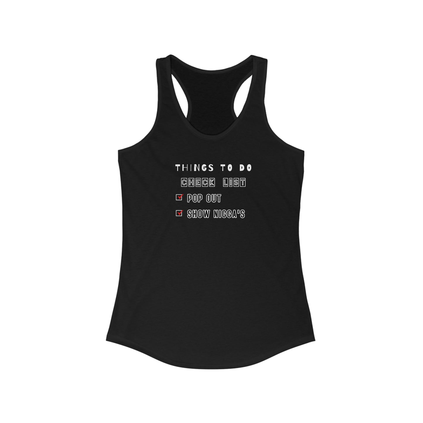 To Do List Women's Ideal Racerback Tank