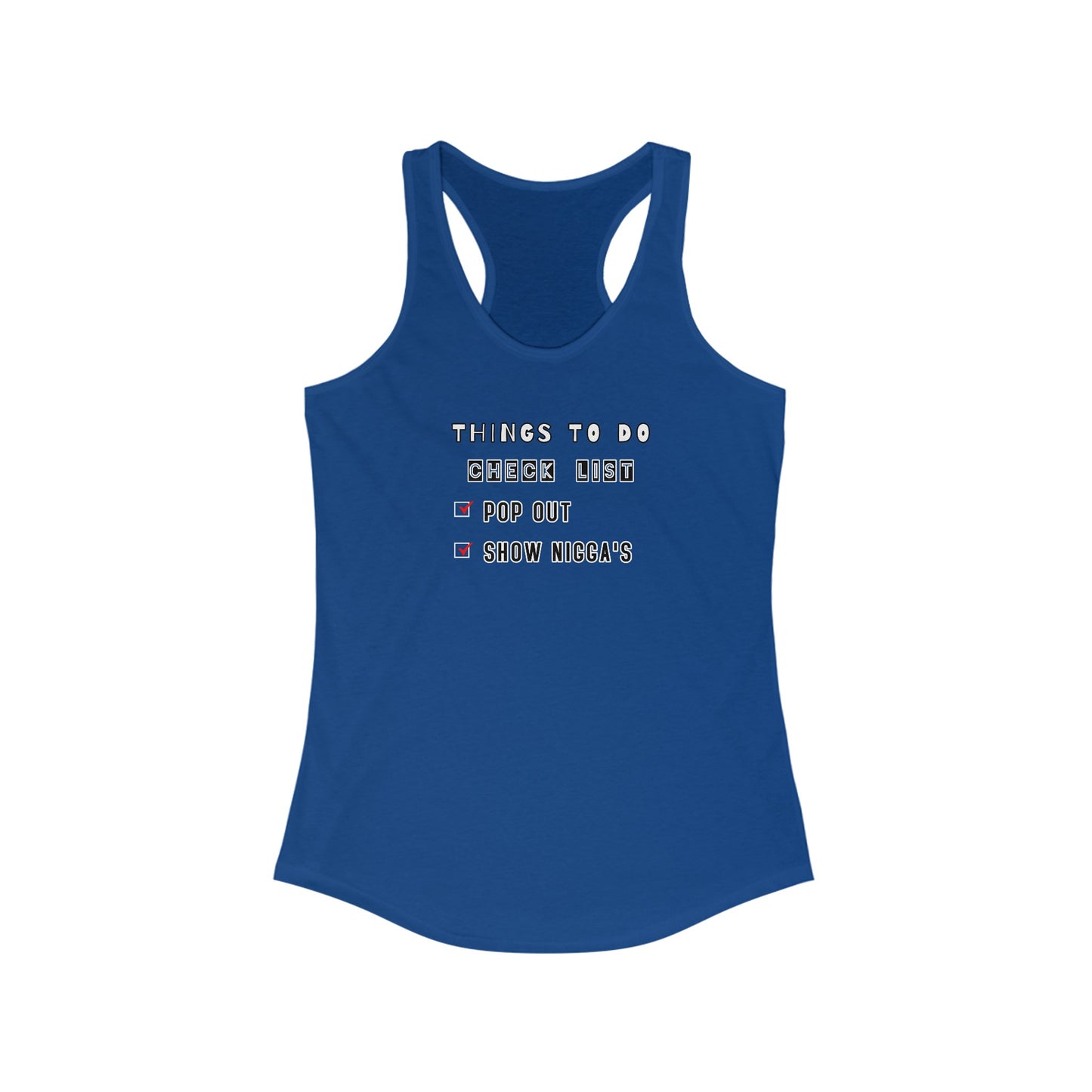 To Do List Women's Ideal Racerback Tank