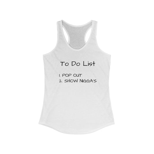 To Do List V2 Women's Ideal Racerback Tank