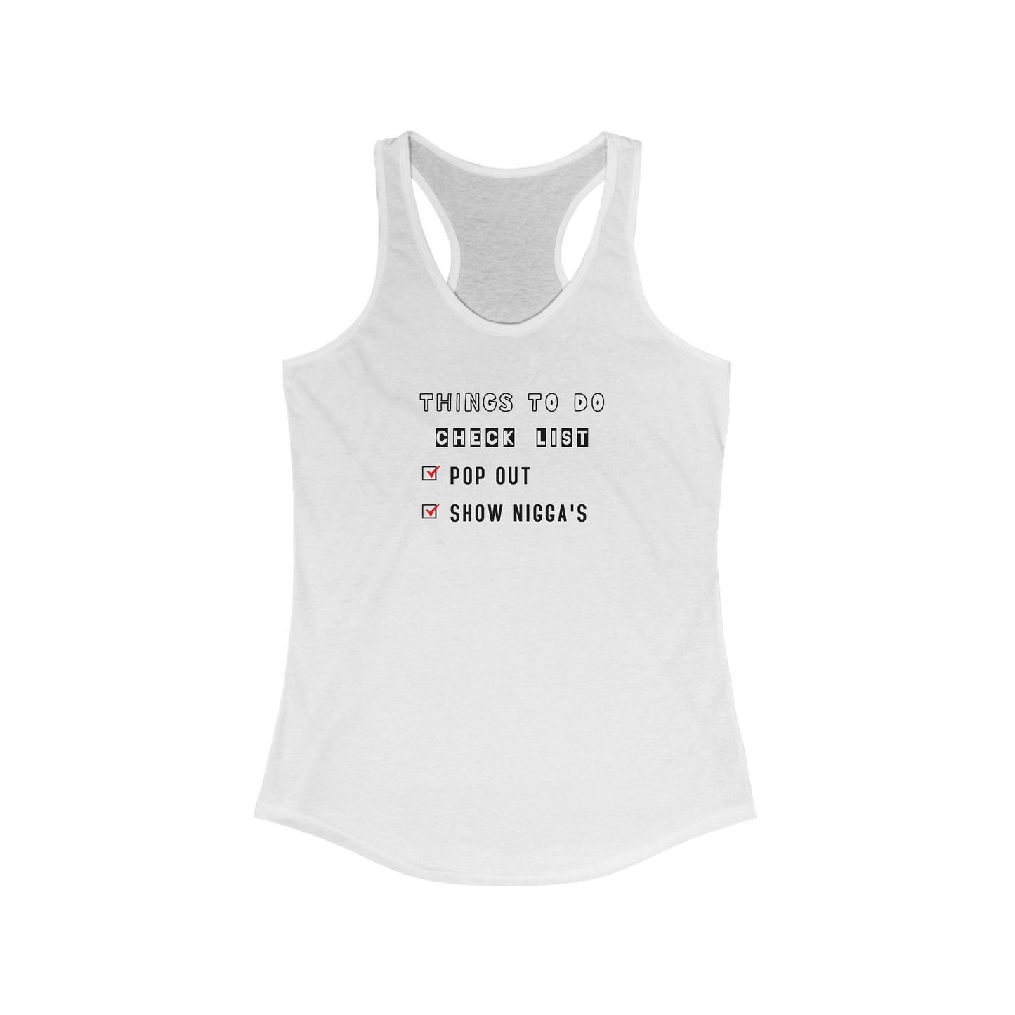 To Do List Women's Ideal Racerback Tank