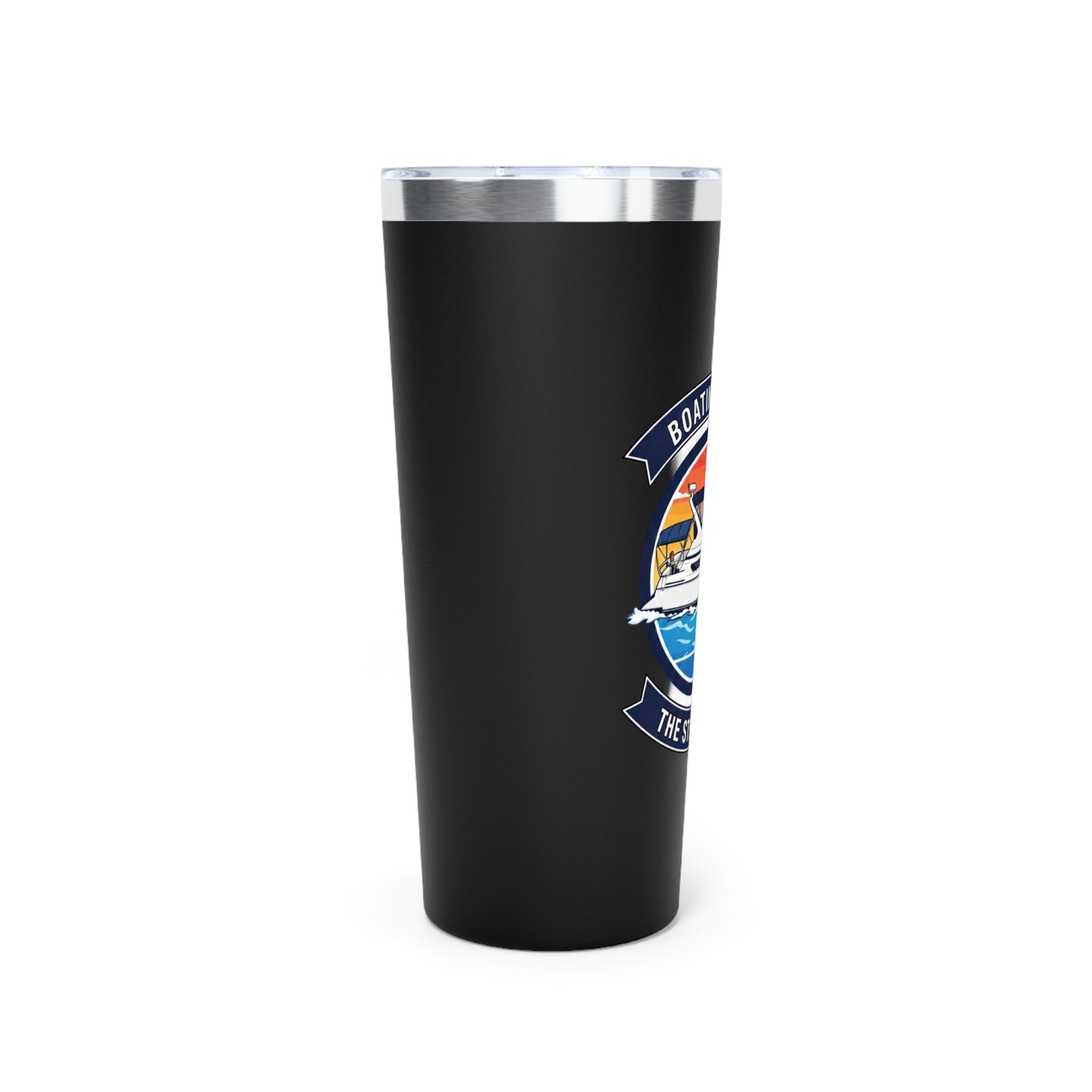 Boating With The Stewarts 22oz Insulated Tumbler — Personalized Boat Lover Travel Mug