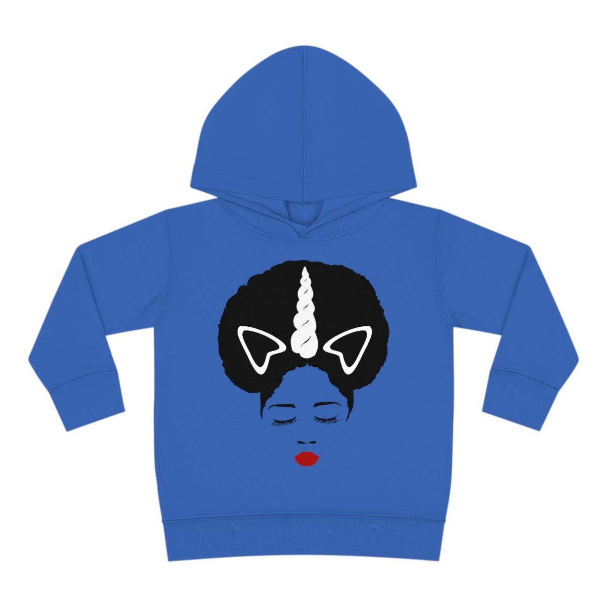 Afro Unicorn Girls Slay Toddler Pullover Fleece Hoodie
