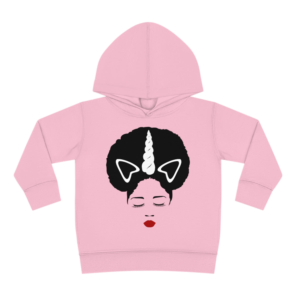 Afro Unicorn Girls Slay Toddler Pullover Fleece Hoodie