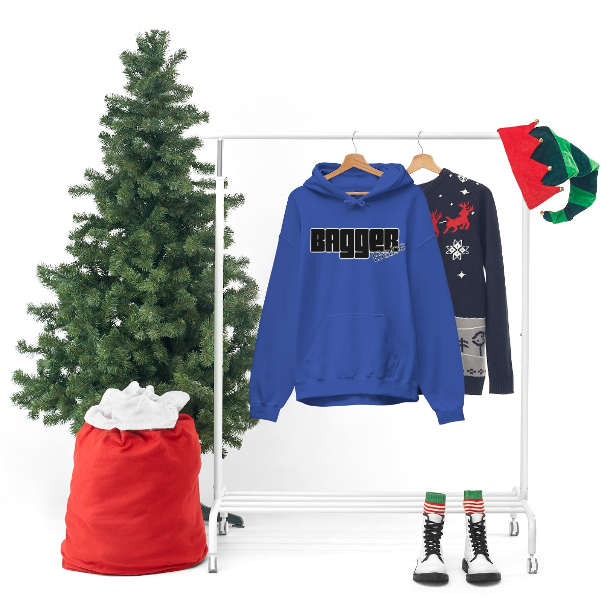 Bagger Babe (Black Letters) Unisex Heavy Blend™ Hooded Sweatshirt