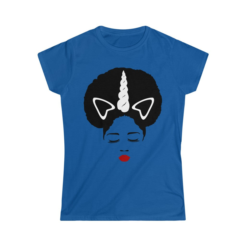 Afro Unicorn Women's Softstyle Tee