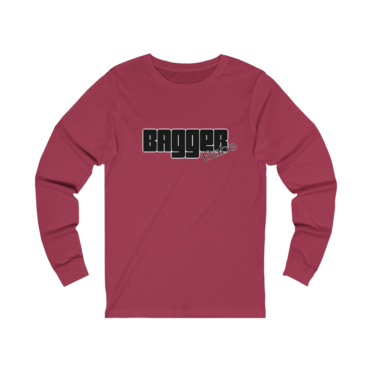 Bagger Babe (Black Letters) Unisex Jersey Long Sleeve Tee