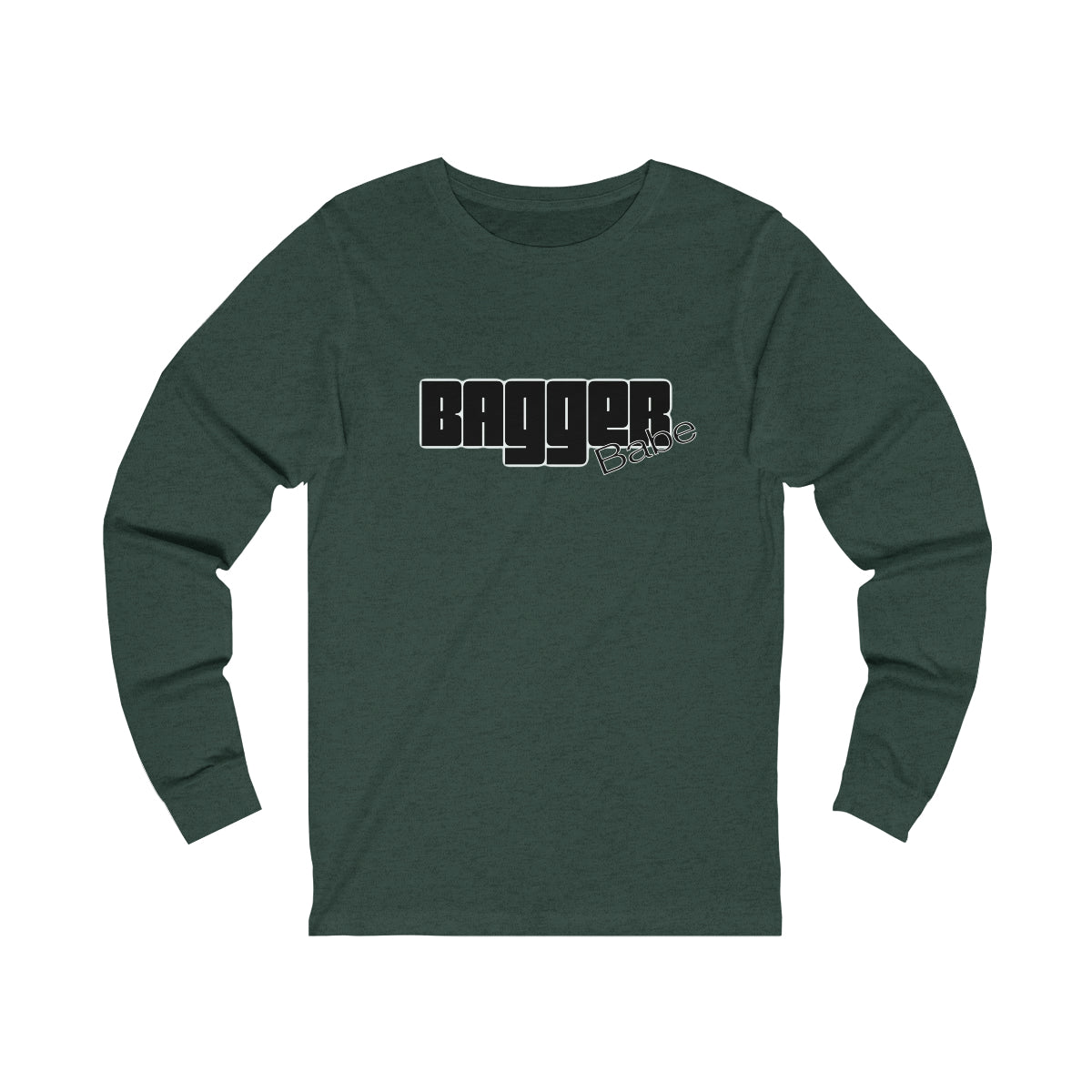 Bagger Babe (Black Letters) Unisex Jersey Long Sleeve Tee