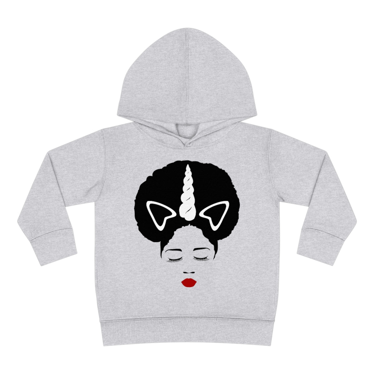 Afro Unicorn Girls Slay Toddler Pullover Fleece Hoodie