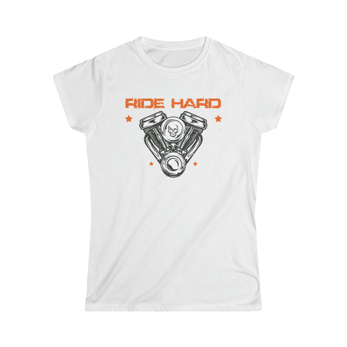 Ride Hard Women's Softstyle Tee Black or White