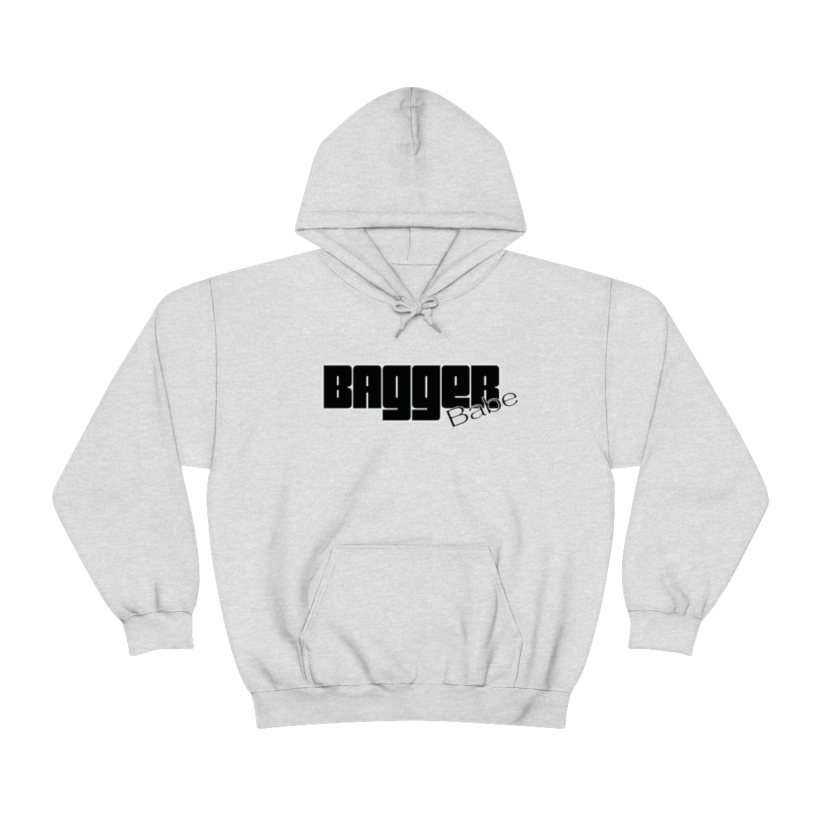 Bagger Babe (Black Letters) Unisex Heavy Blend™ Hooded Sweatshirt