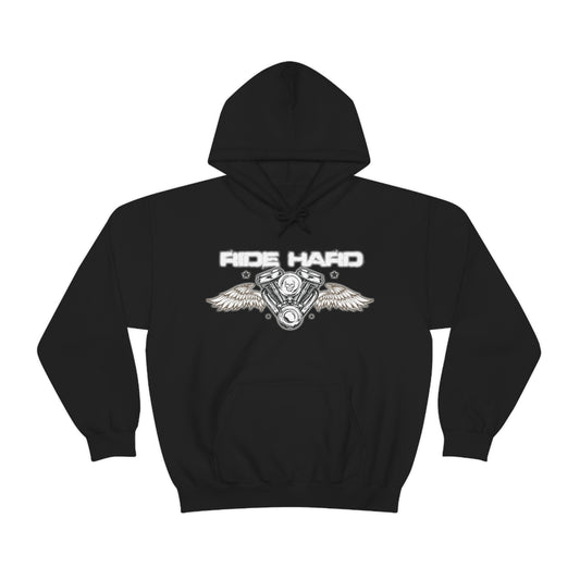 Ride Hard (White Letter) Unisex Heavy Blend™ Hooded Sweatshirt