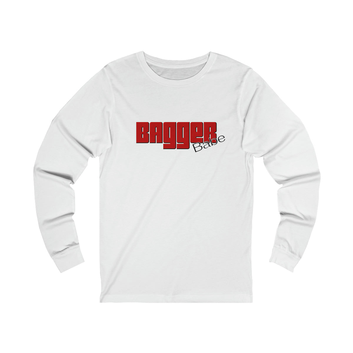 Bagger Babe (Red Letters) Unisex Jersey Long Sleeve Tee