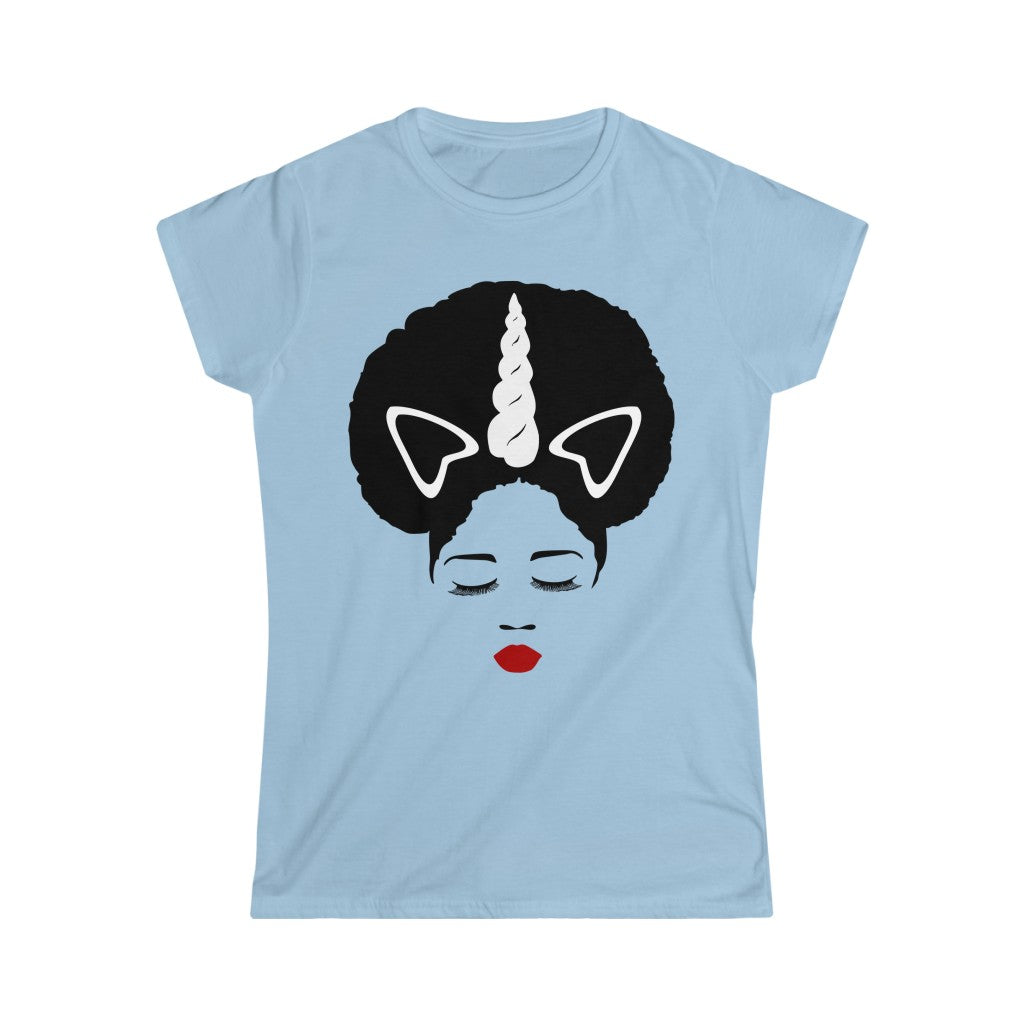 Afro Unicorn Women's Softstyle Tee