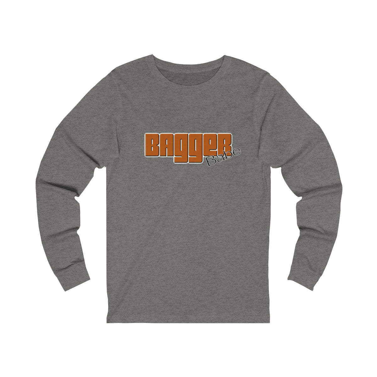 Bagger Babe (Orange Letters) Unisex Jersey Long Sleeve Tee