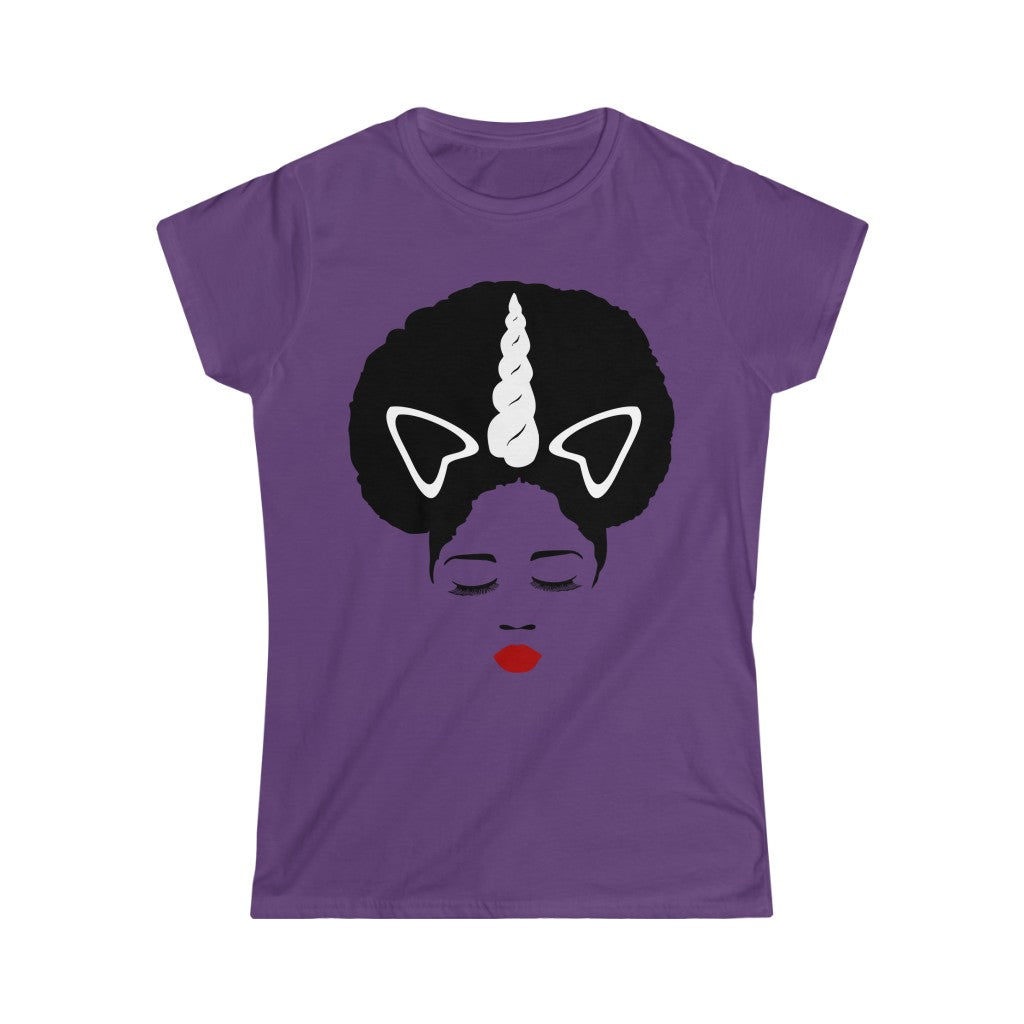 Afro Unicorn Women's Softstyle Tee