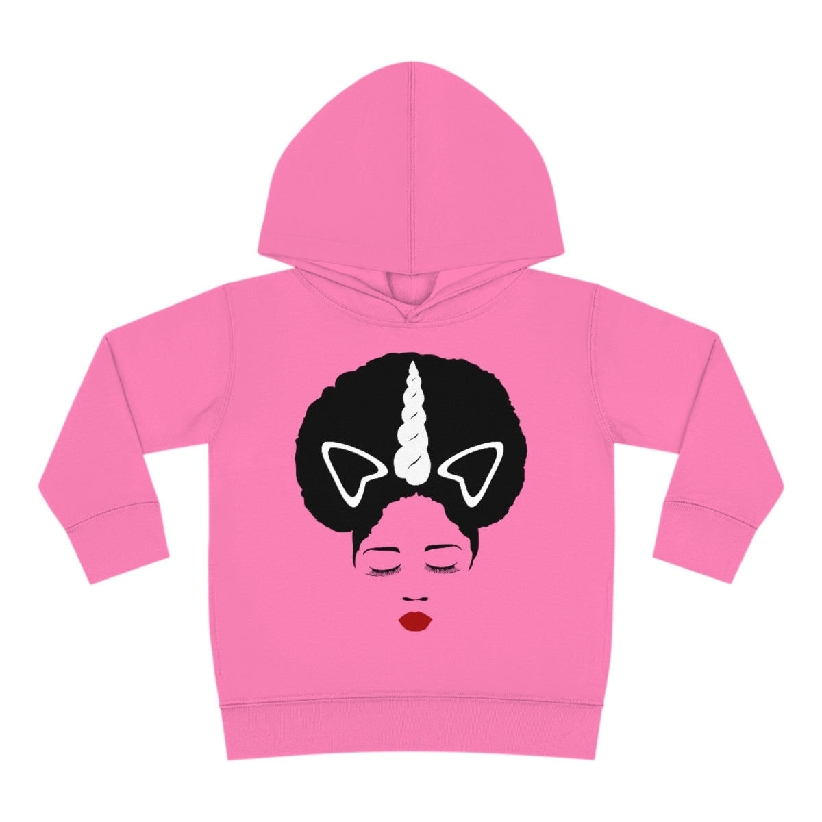 Afro Unicorn Girls Slay Toddler Pullover Fleece Hoodie
