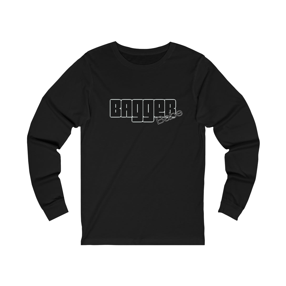 Bagger Babe (Black Letters) Unisex Jersey Long Sleeve Tee