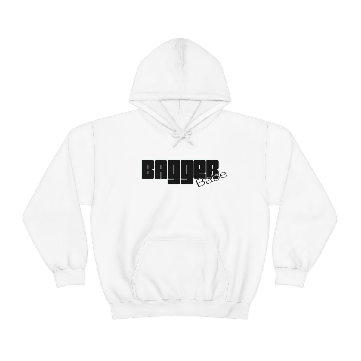 Bagger Babe (Black Letters) Unisex Heavy Blend™ Hooded Sweatshirt