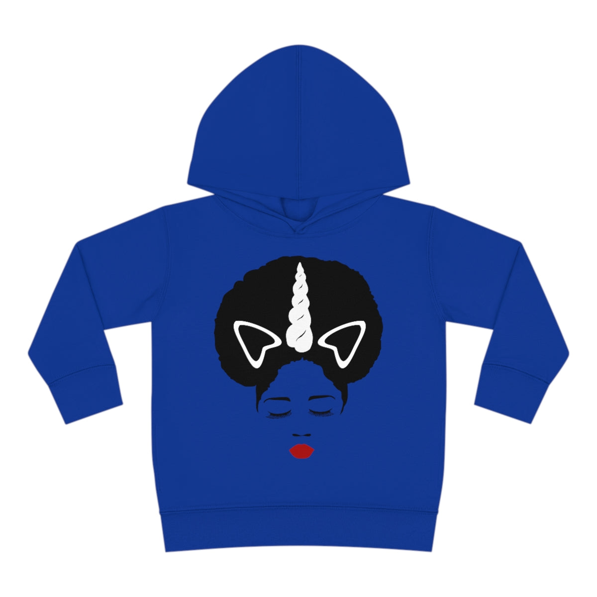 Afro Unicorn Girls Slay Toddler Pullover Fleece Hoodie