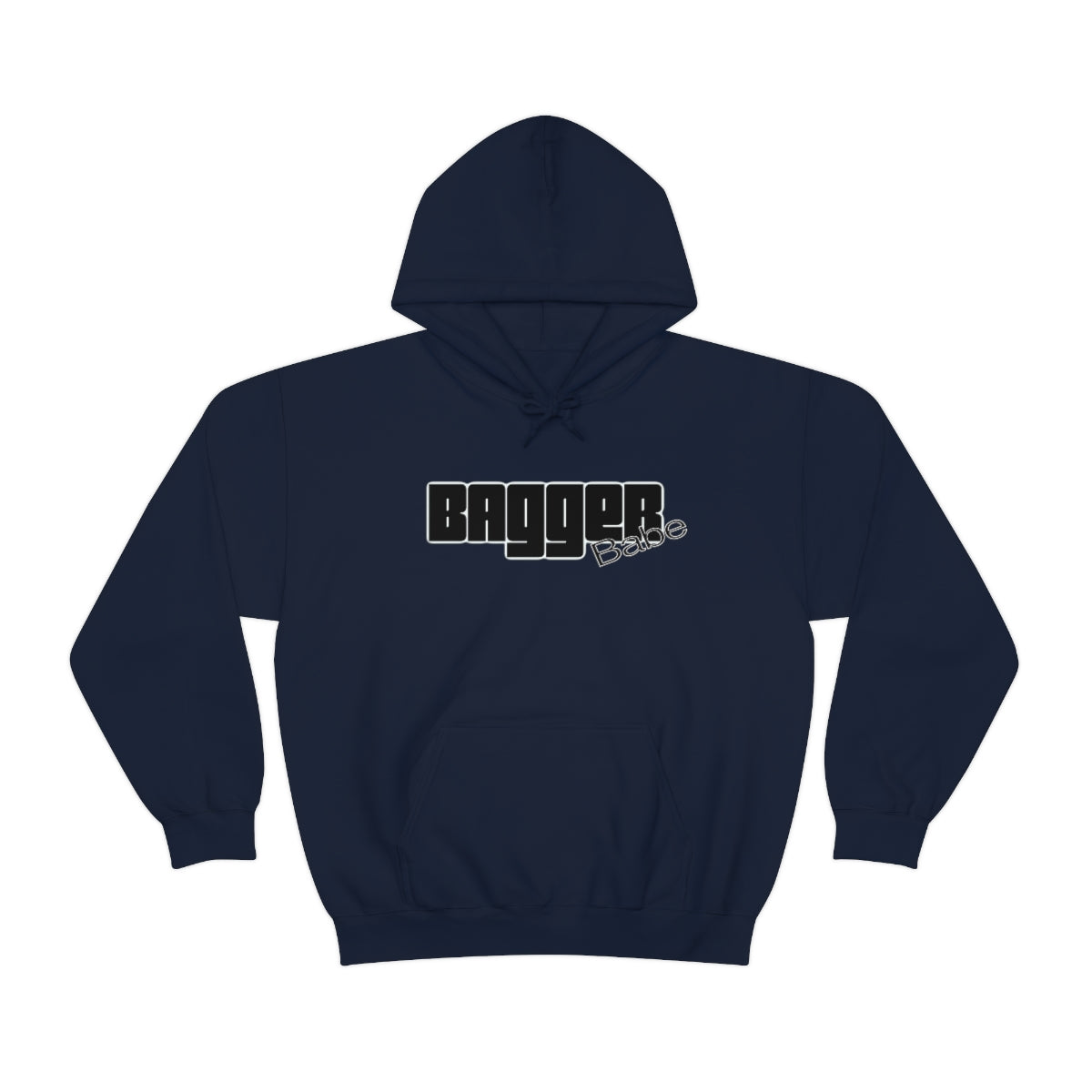 Bagger Babe (Black Letters) Unisex Heavy Blend™ Hooded Sweatshirt