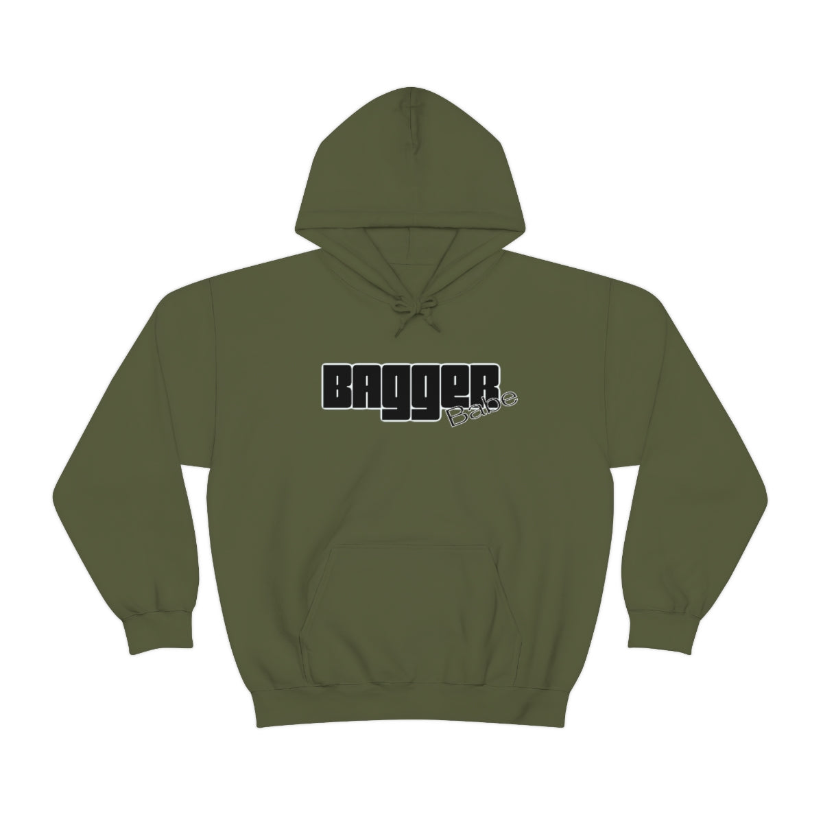 Bagger Babe (Black Letters) Unisex Heavy Blend™ Hooded Sweatshirt