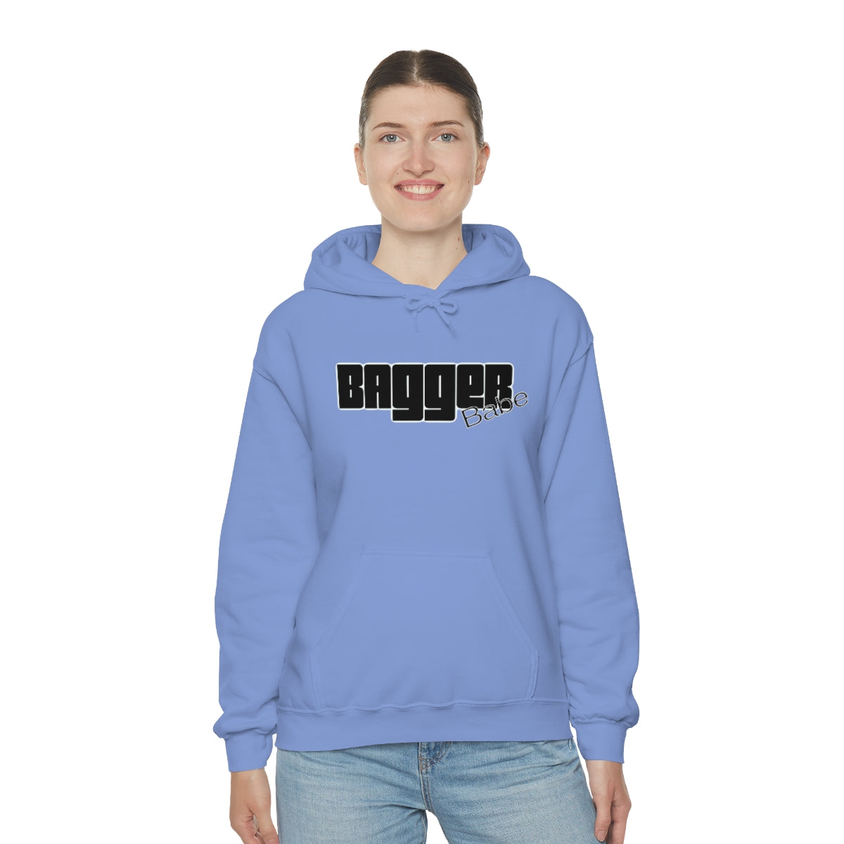 Bagger Babe (Black Letters) Unisex Heavy Blend™ Hooded Sweatshirt