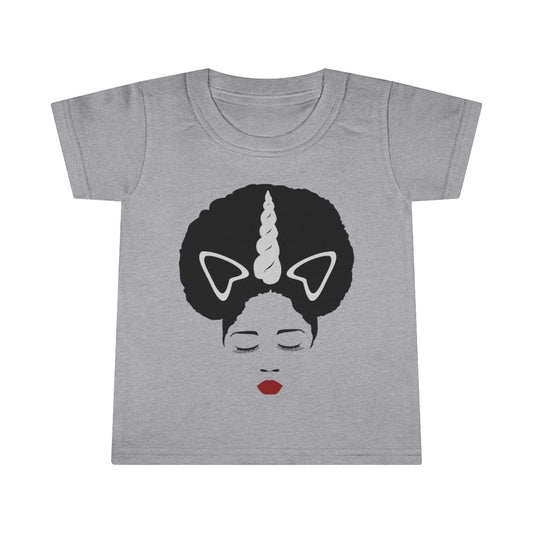 Girls Afro Unicorn Toddler T-shirt