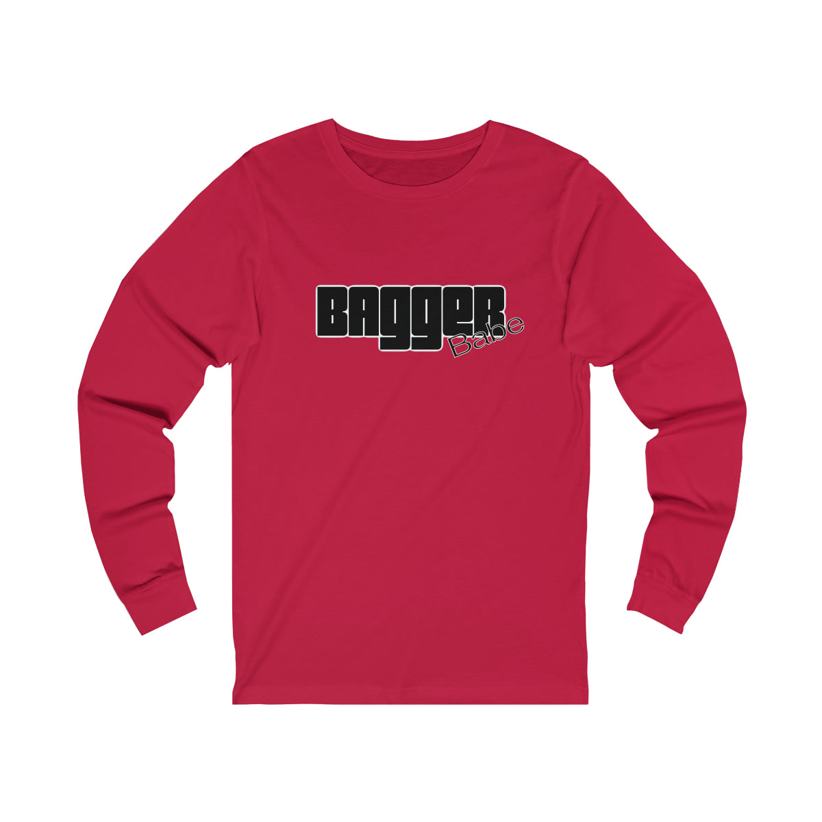 Bagger Babe (Black Letters) Unisex Jersey Long Sleeve Tee