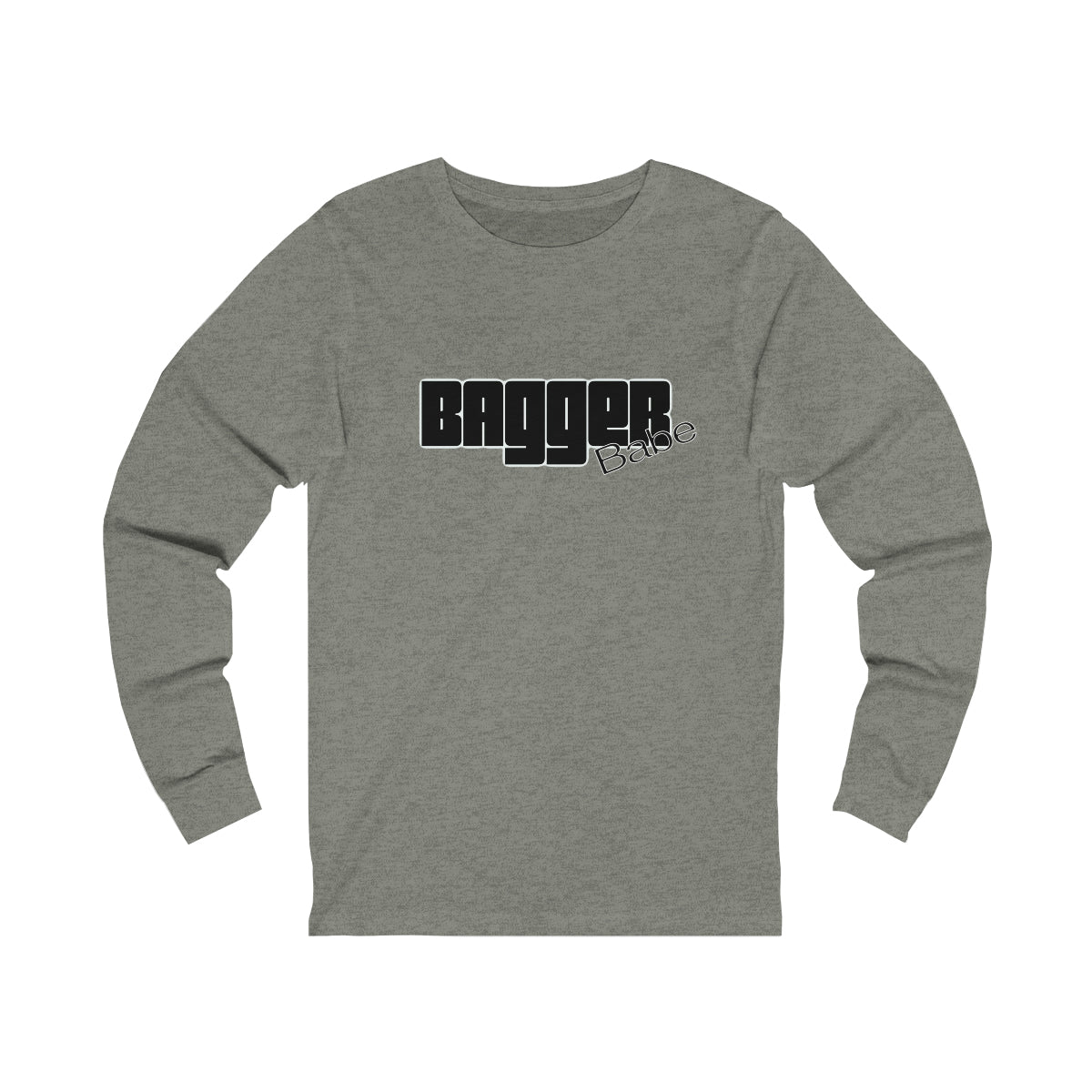 Bagger Babe (Black Letters) Unisex Jersey Long Sleeve Tee