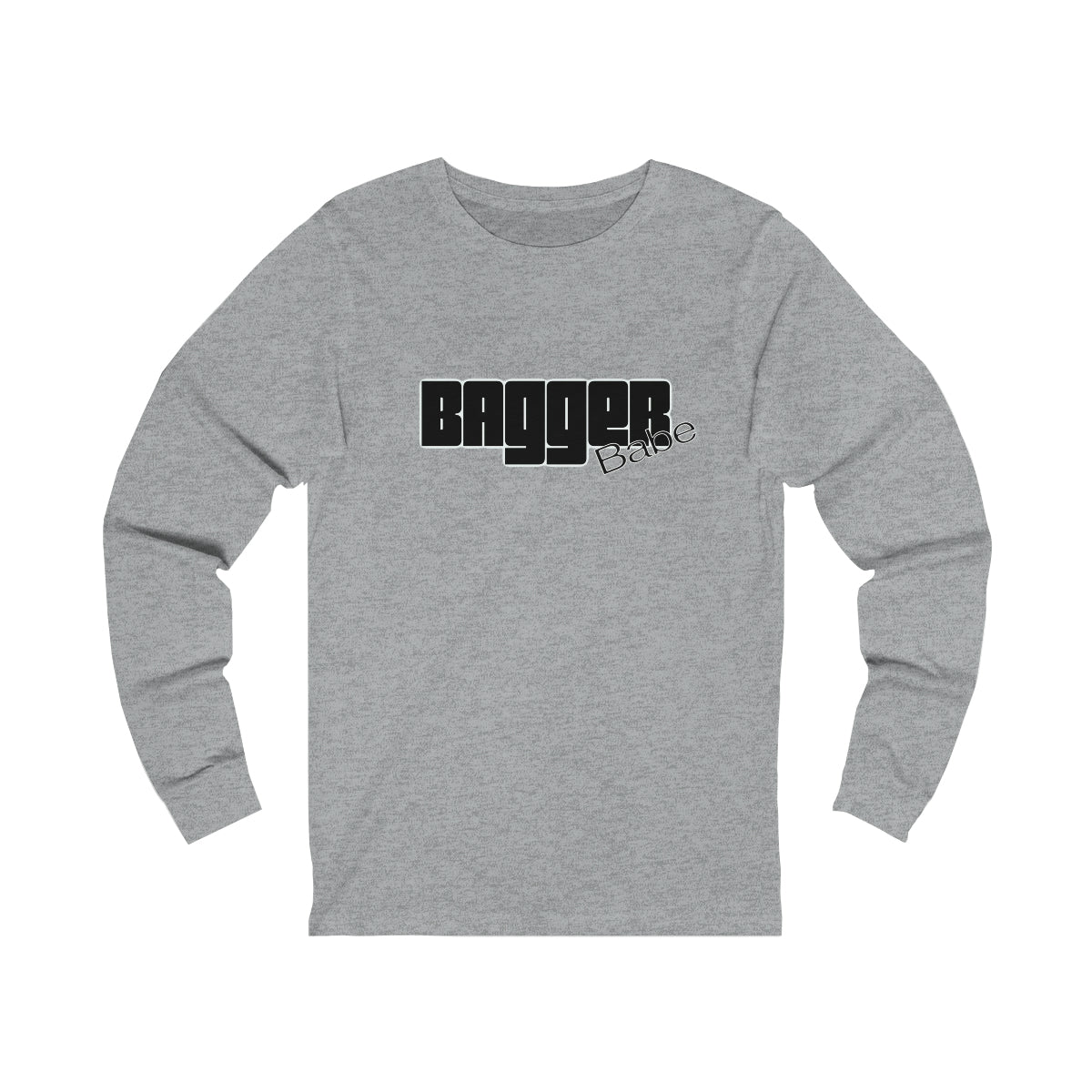 Bagger Babe (Black Letters) Unisex Jersey Long Sleeve Tee