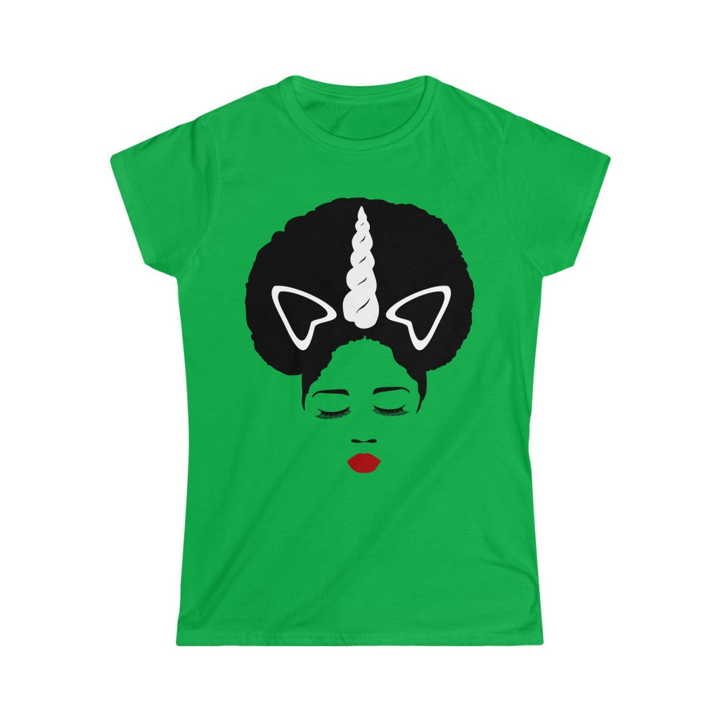Afro Unicorn Women's Softstyle Tee
