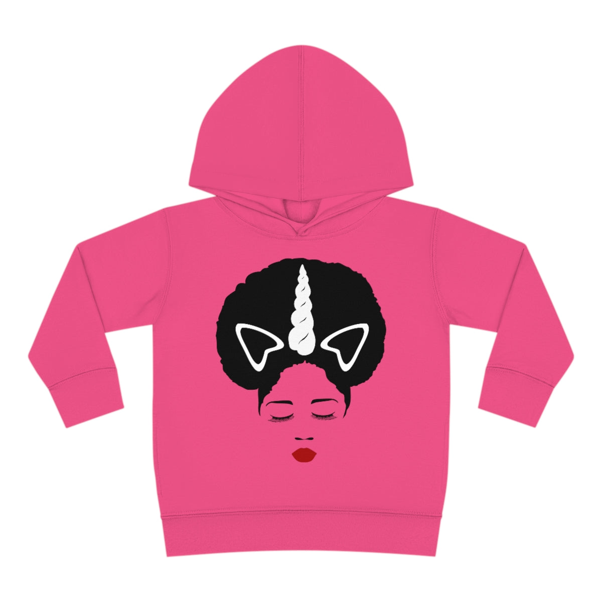 Afro Unicorn Girls Slay Toddler Pullover Fleece Hoodie