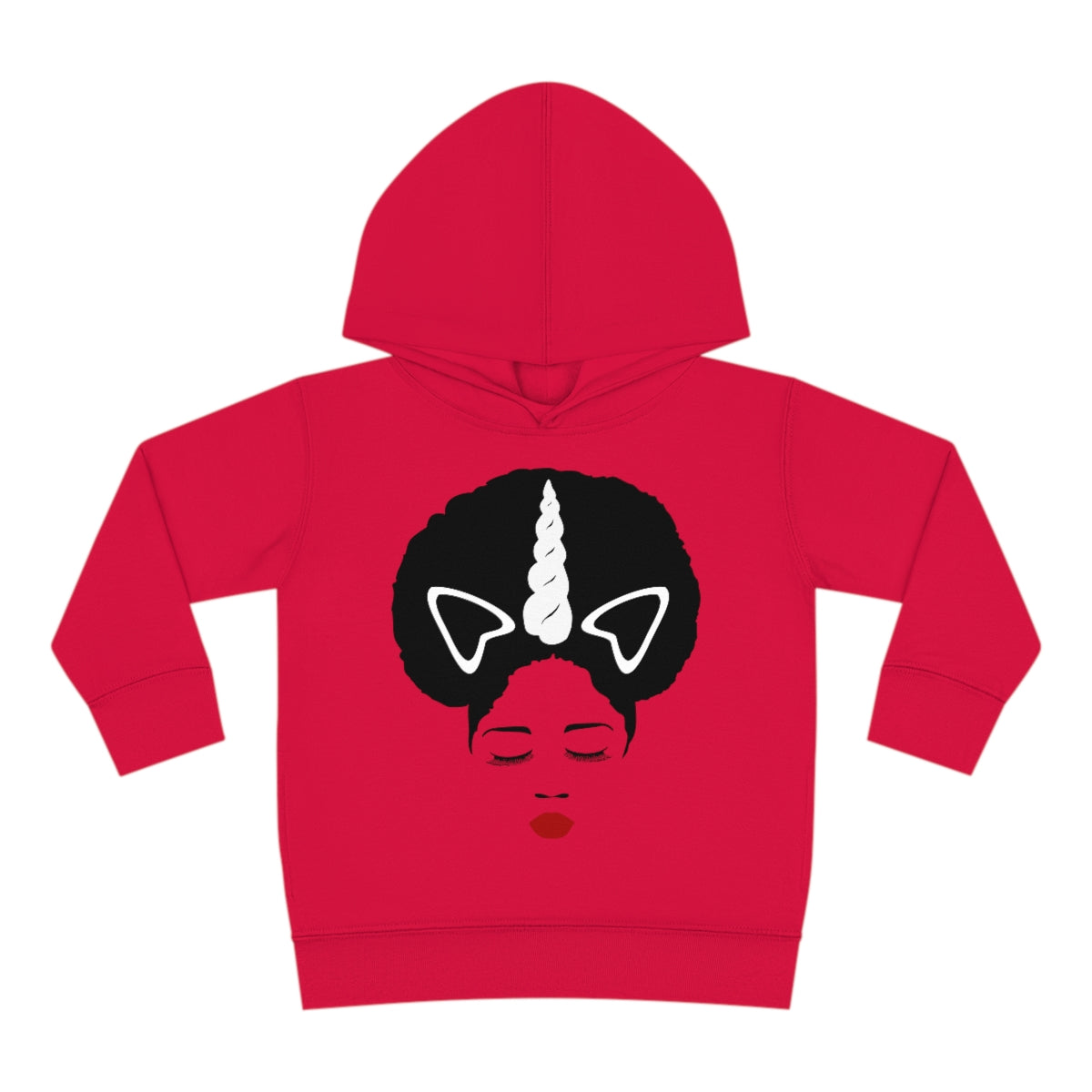 Afro Unicorn Girls Slay Toddler Pullover Fleece Hoodie