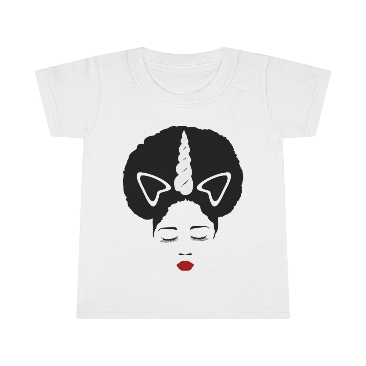 Girls Afro Unicorn Toddler T-shirt