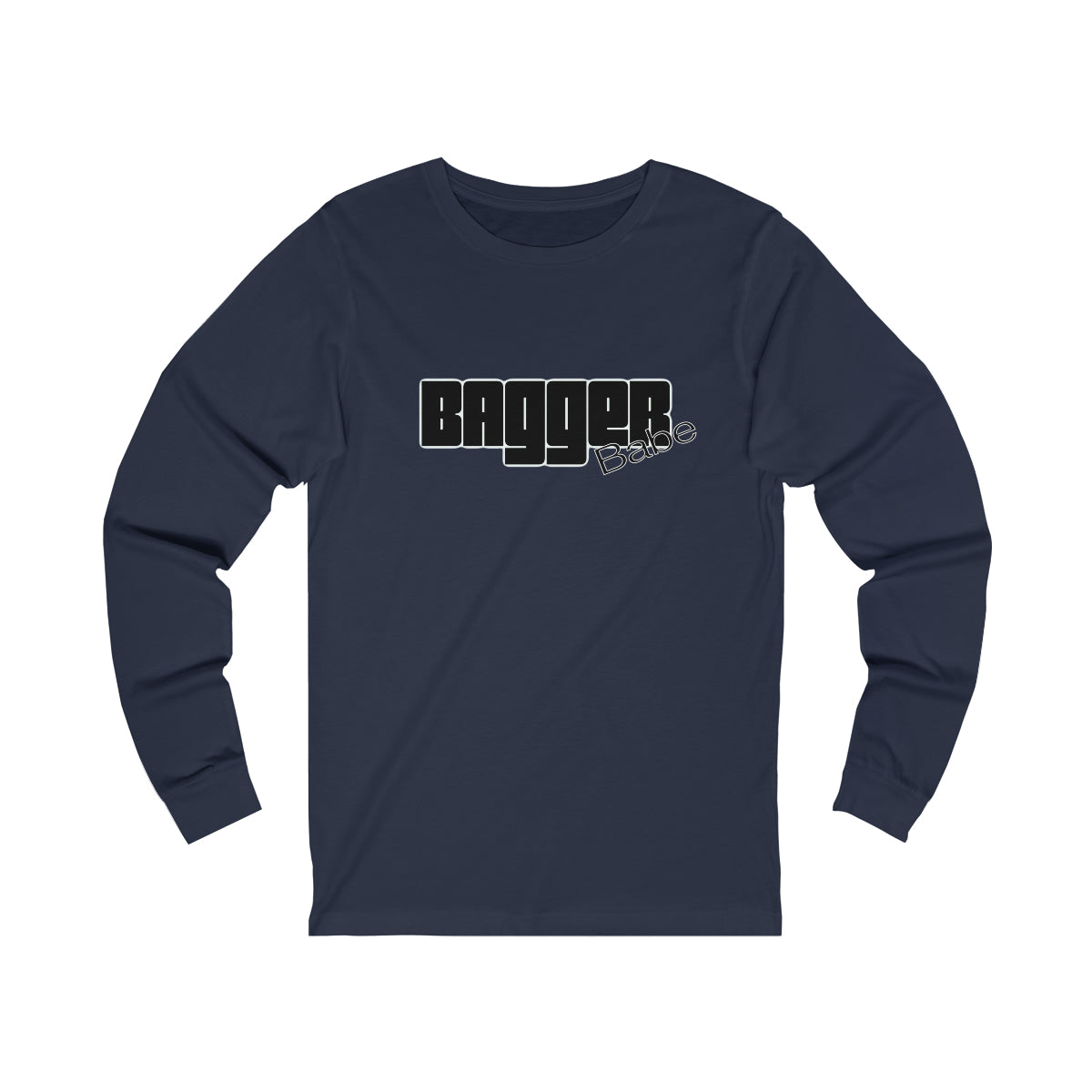 Bagger Babe (Black Letters) Unisex Jersey Long Sleeve Tee