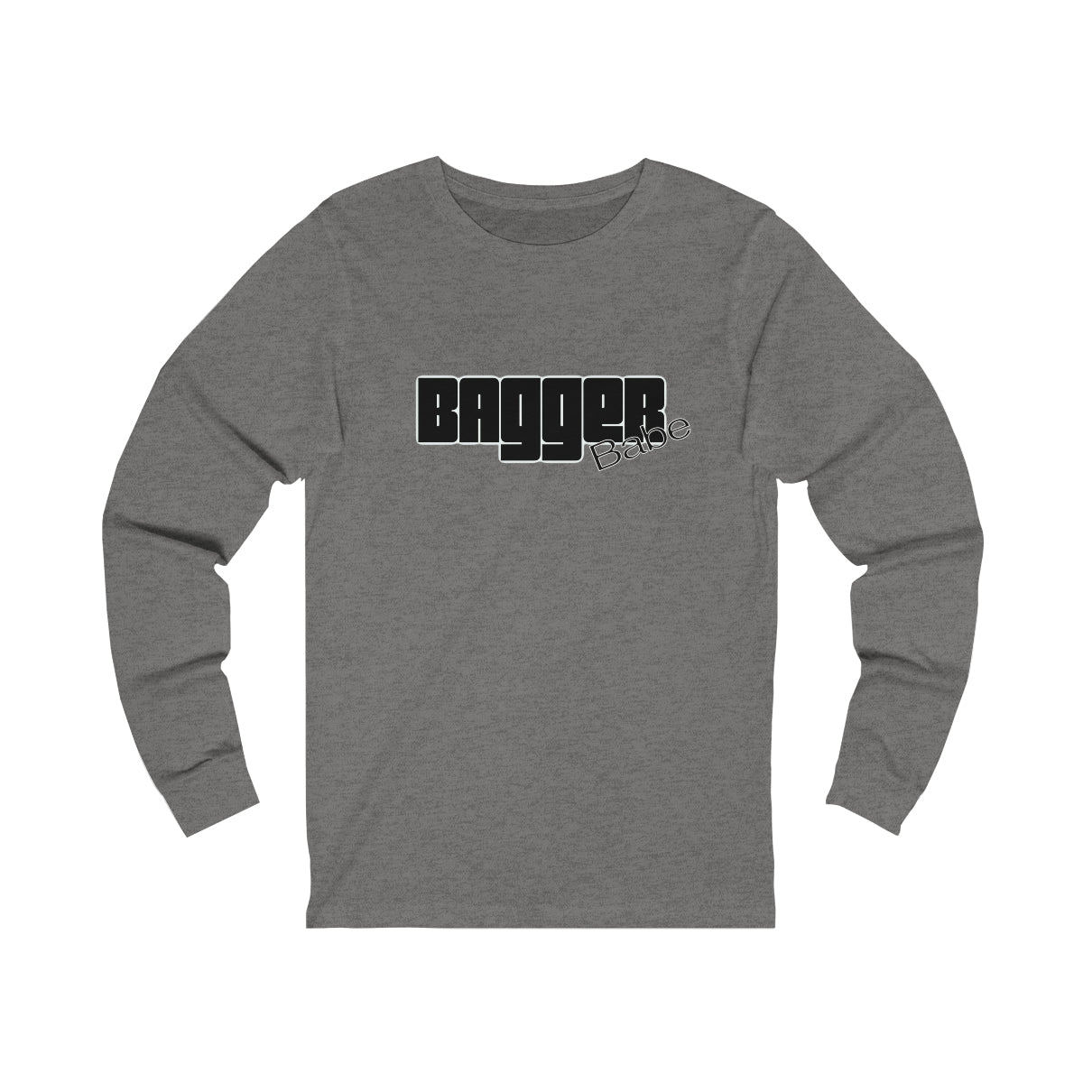 Bagger Babe (Black Letters) Unisex Jersey Long Sleeve Tee